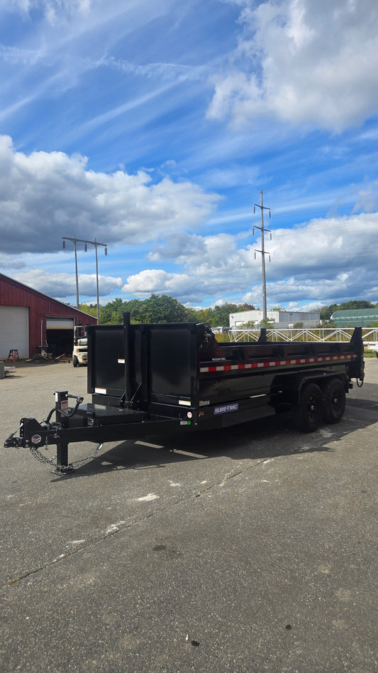2027 SURE-TRAC 7' X 16' LOW PROFILE TELESCOPIC DUMP 14K